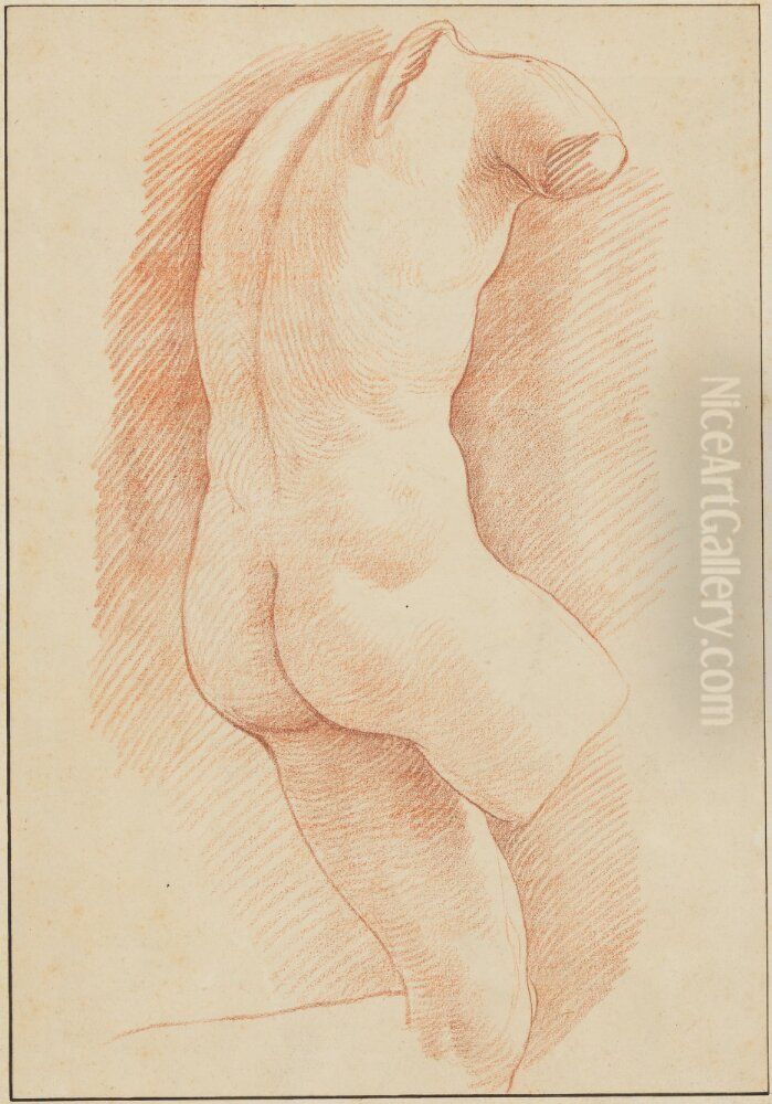 Gipsstudie Oil Painting by Edme Bouchardon