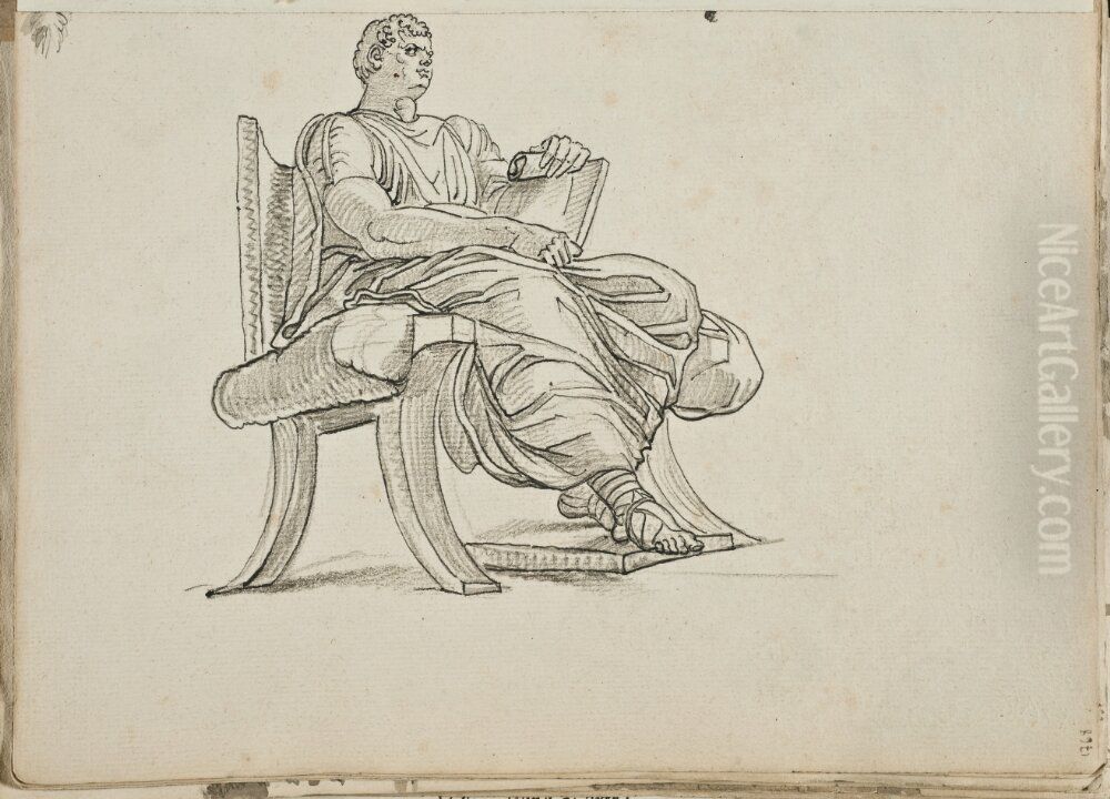 1681-1682, NMH 38/1874:1684, NMH 38/1874:1686-1731, NMH 38/1874:1733-1816 samt NMH 38/1874:1818-1881 Oil Painting by Louis Masreliez