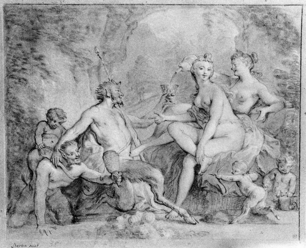 Nymfer och satyrer Oil Painting by Nicolas Bertin