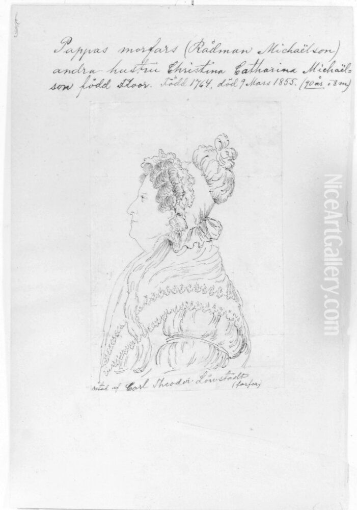 Christina Catharina Michaelson Oil Painting by Carl Theodor Lowstadt