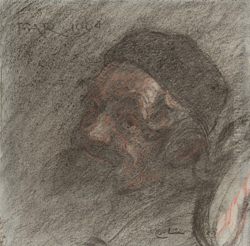 Studie till portratt av konstnarens far i gungstol Oil Painting by Carl Larsson