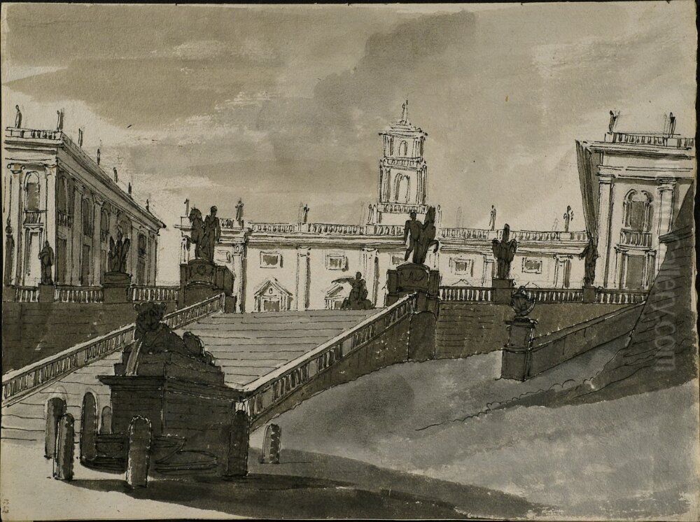 Skissbok Oil Painting by Louis Masreliez