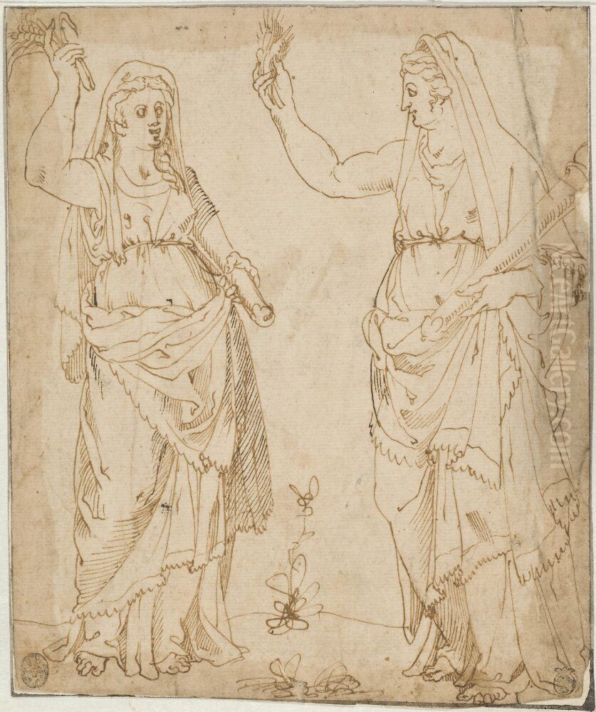 Ceres Oil Painting by Pirro Ligorio