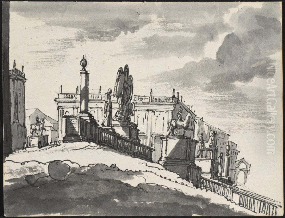 Skissbok Oil Painting by Louis Masreliez