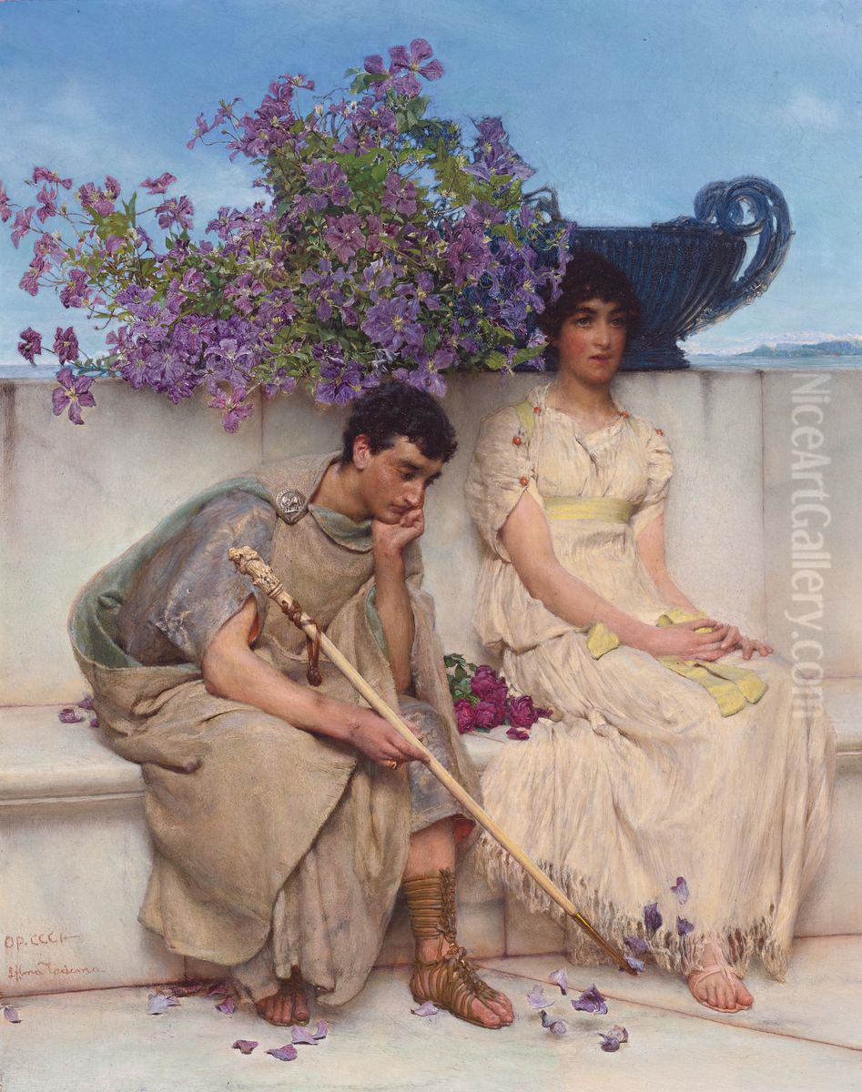 An eloquent silence Oil Painting by Lawrence Alma-Tadema