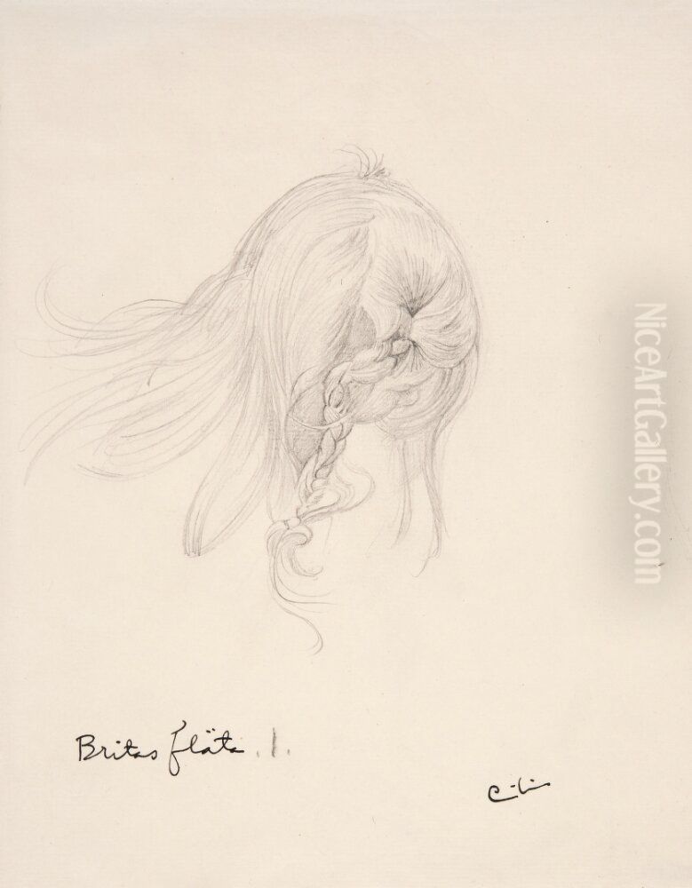 Britas flata. 1 Oil Painting by Carl Larsson