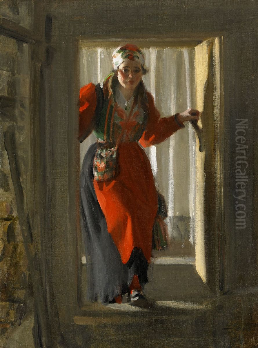 Ols-Maria i Kuvadorren Oil Painting by Anders Zorn