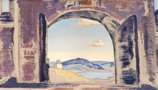 And we are opening the gates Oil Painting by Nicholas Roerich