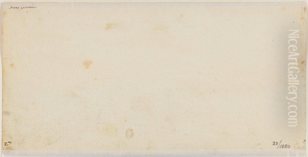 Kustlandskap med ruiner och figurer Oil Painting by Mathias Palbitzki