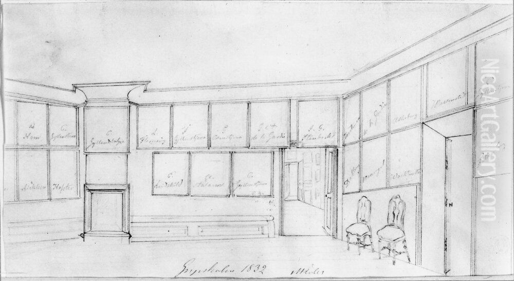 Tavelgalleri pa Gripsholm Oil Painting by Maria Rohl