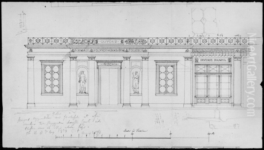 Basarerna pa Norrbro Oil Painting by Per Axel Nystrom