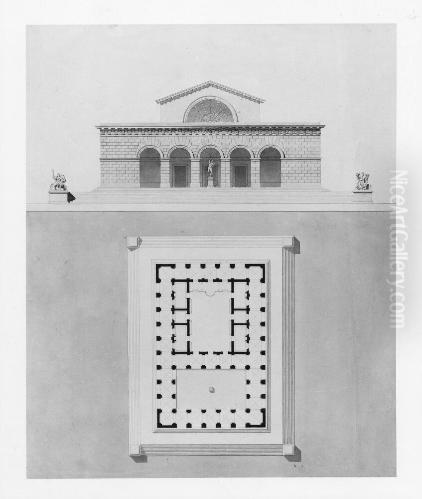 Bourse pour une ville Oil Painting by Per Axel Nystrom