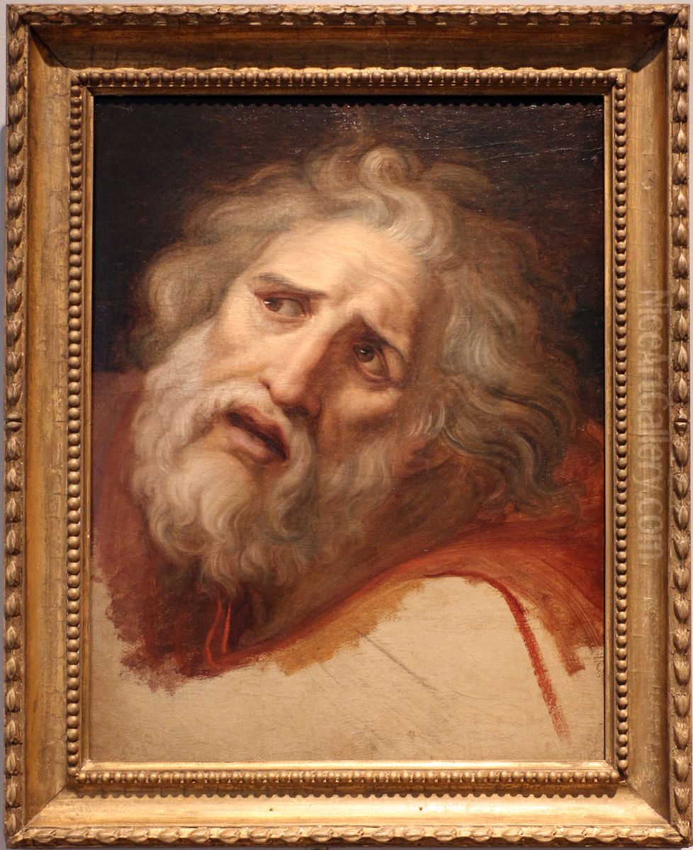 Head of Laocoon Oil Painting by Andrea, the Elder Appiani