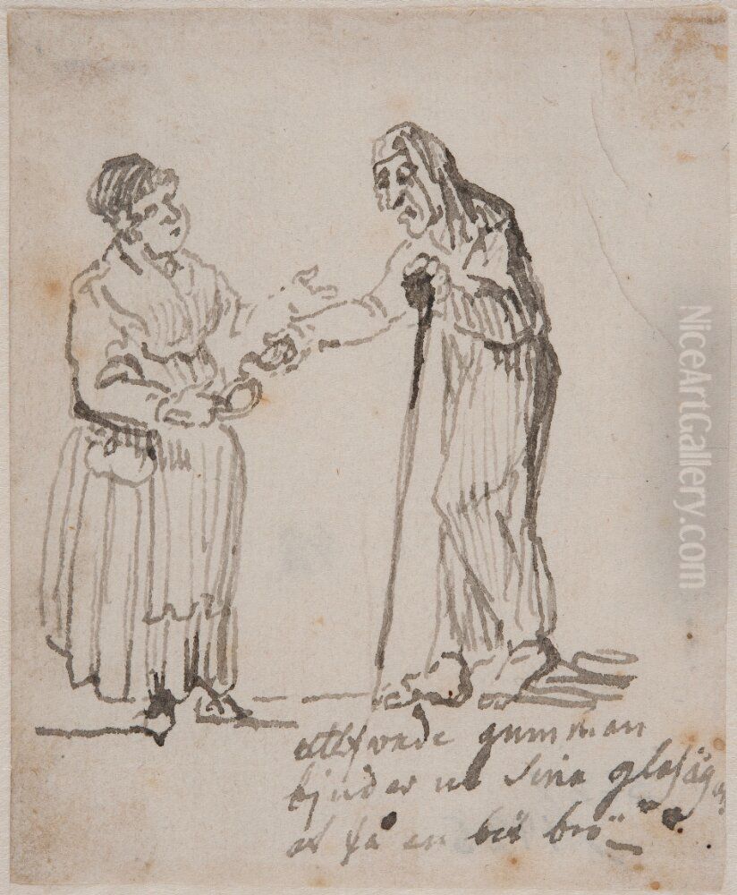 Genrescen Oil Painting by Elias Martin