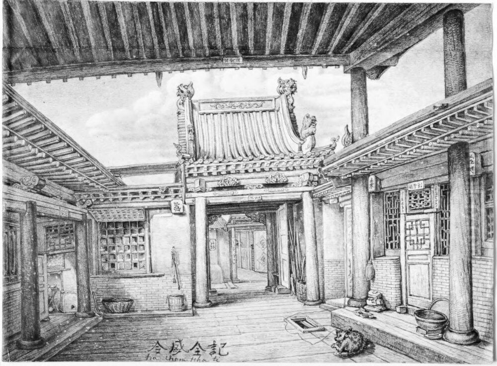 Det inre av ett kopmanshus i staden Maimatschin, Mongoliet Oil Painting by Carl Peter Mazer