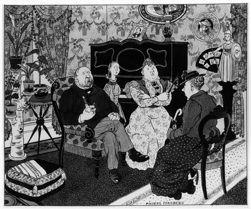 Skamtteckning till Strix Oil Painting by Anders Forsberg