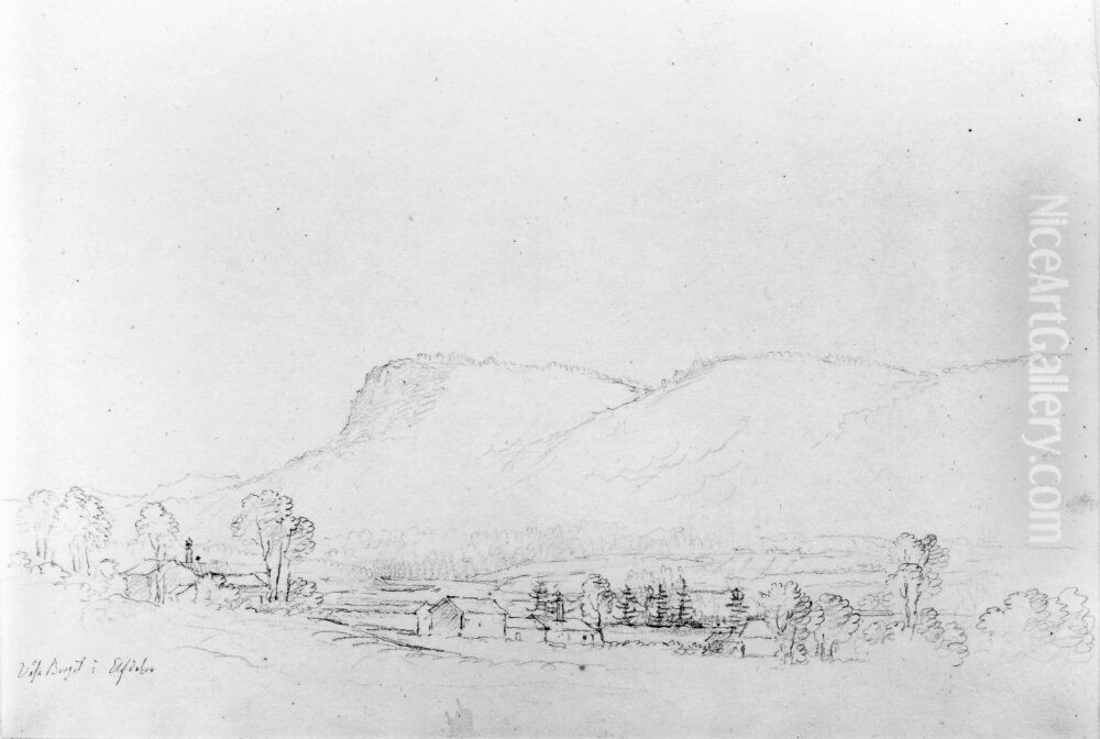 Vasaberget i Alvdalen. Skissbok Oil Painting by Carl Johan Fahlcrantz