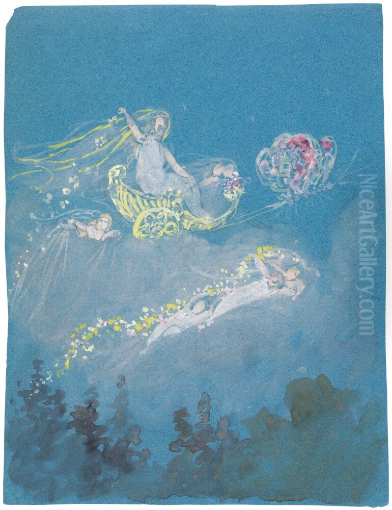 Design for Decoration Oil Painting by August Malmstrom