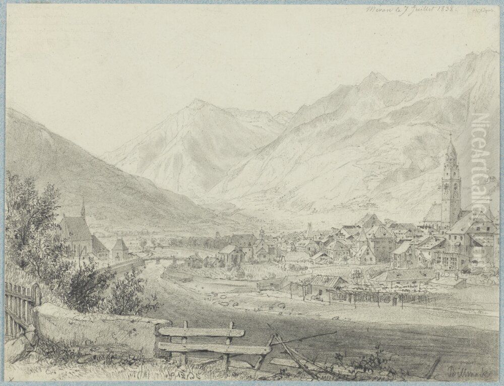 Meran Oil Painting by Carl Johan Billmark