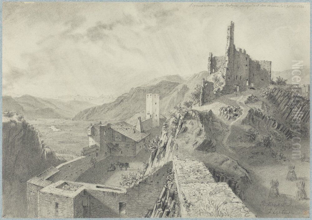 Sigmundskron, pres Botzen en regardant vers Meran Oil Painting by Carl Johan Billmark