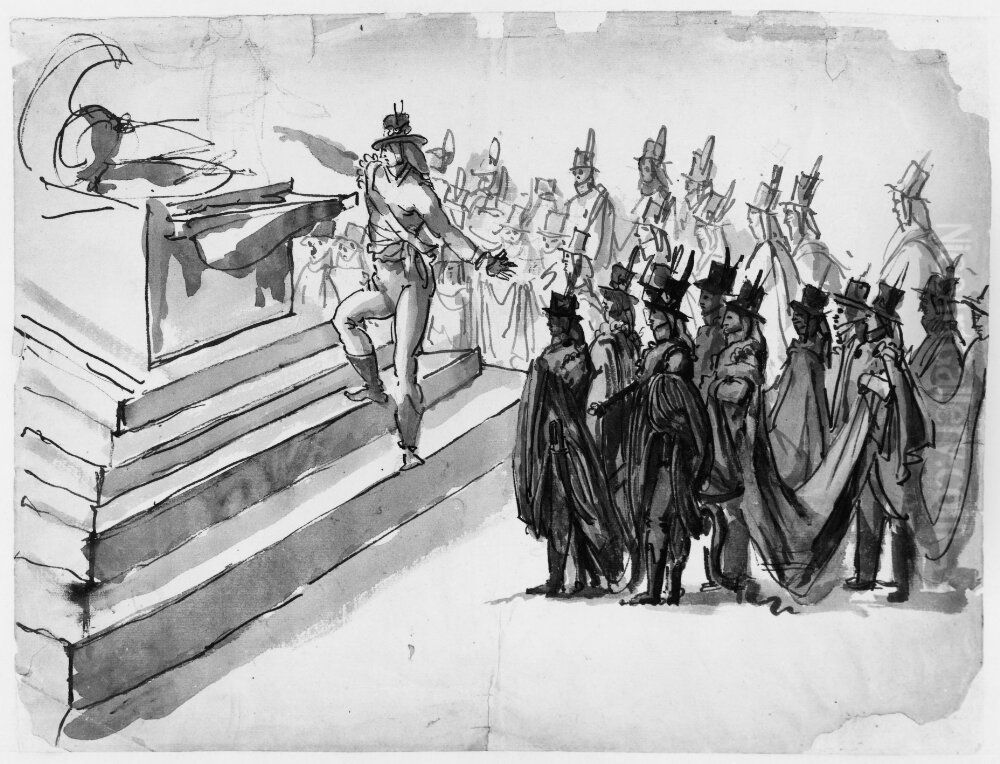 Augustin Ehrensvards grav pa Sveaborg Oil Painting by Carl August Ehrensvard