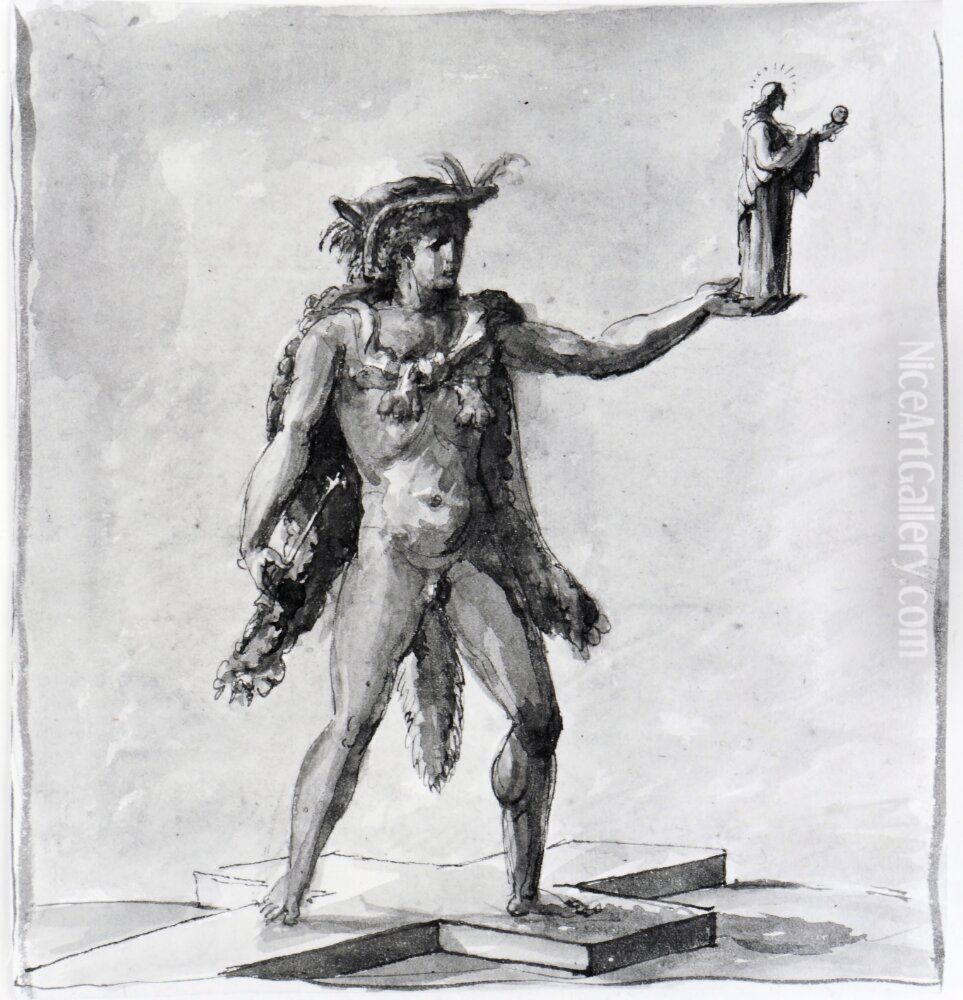 Symbolisk framstallning Oil Painting by Carl August Ehrensvard