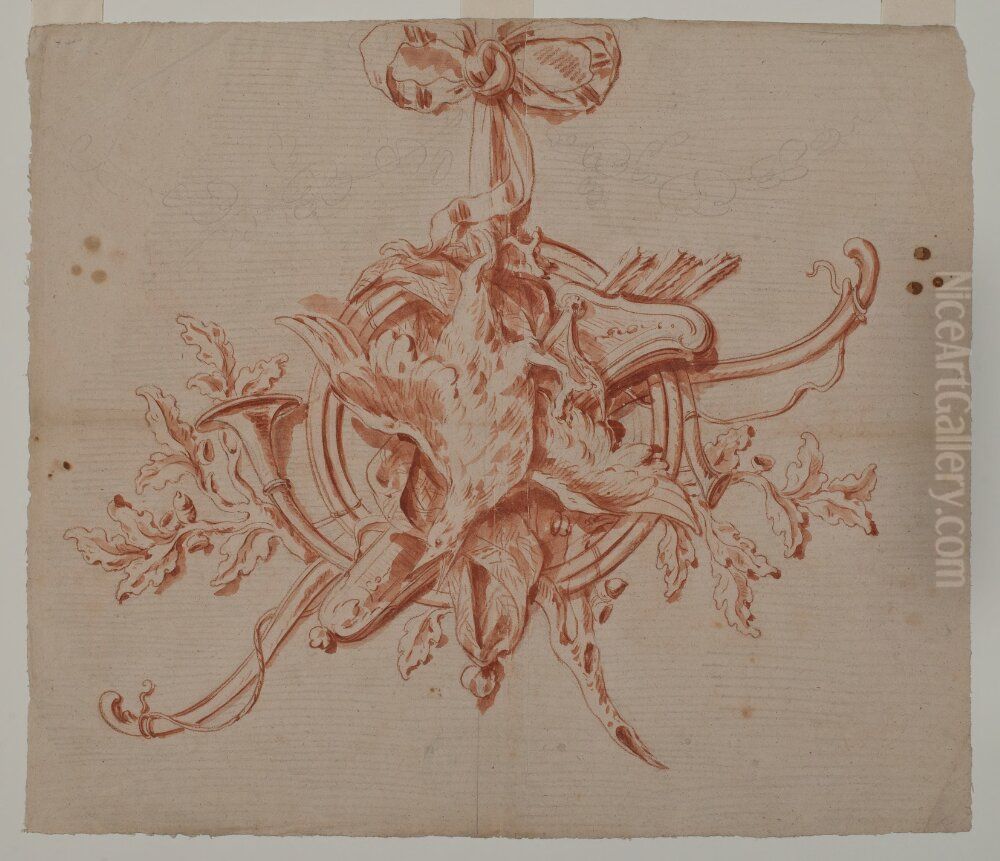 Project for a dinning room at the Royal Palace, Stockholm Oil Painting by Adrien Masreliez