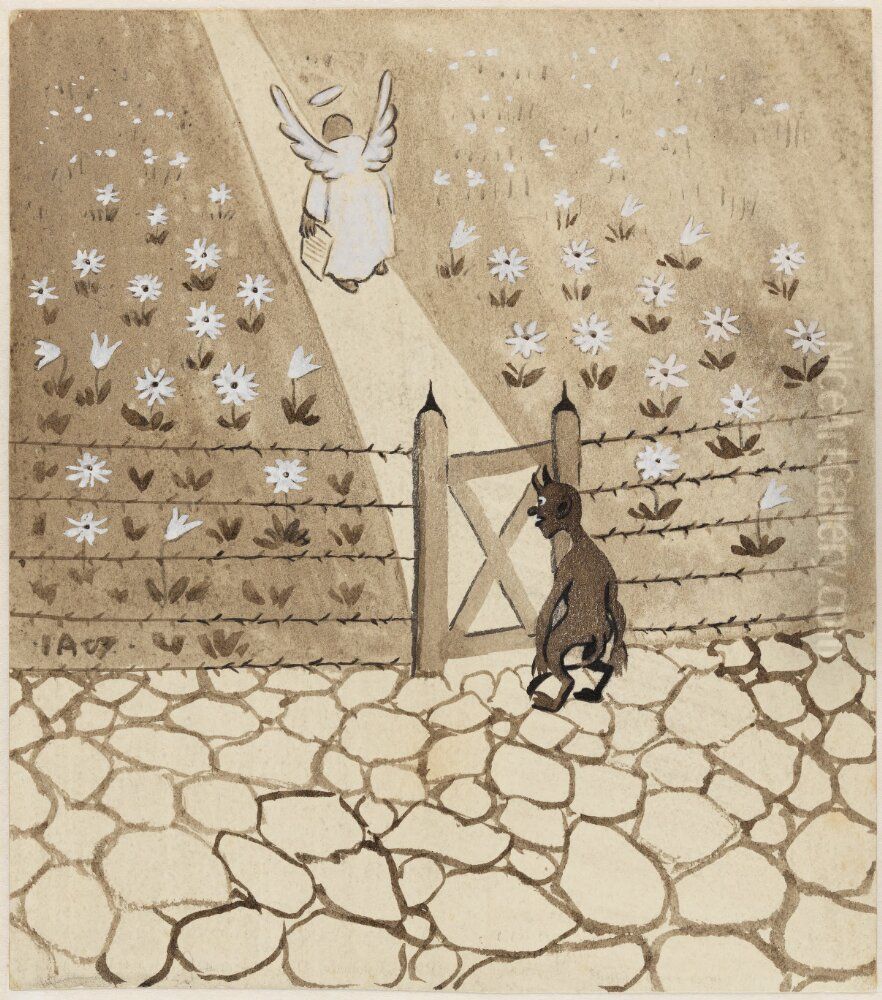 Utestangd Oil Painting by Ivar Arosenius