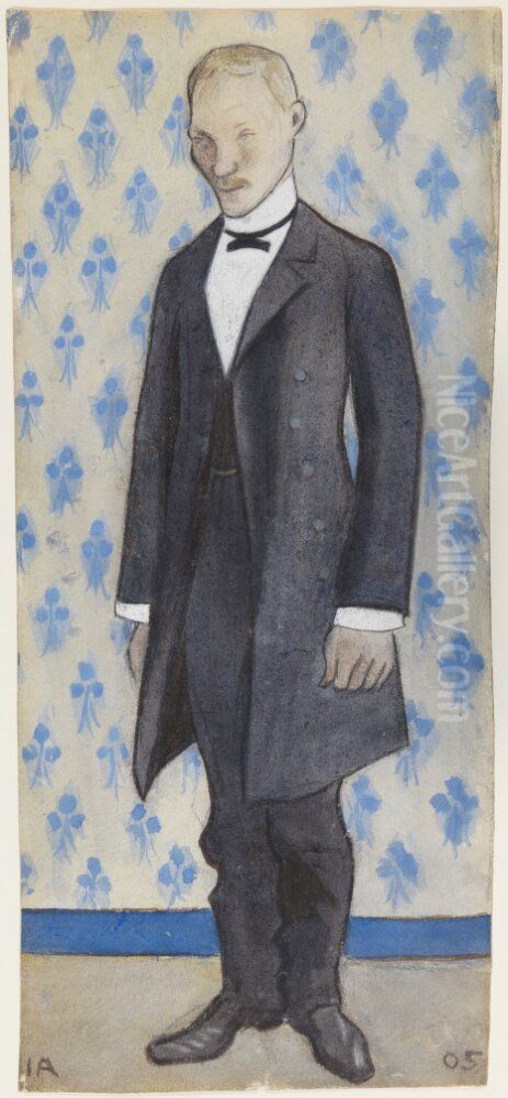 Min kusin fran landet Oil Painting by Ivar Arosenius