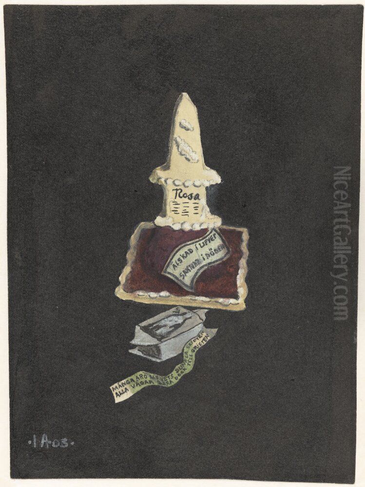 Rosa Oil Painting by Ivar Arosenius