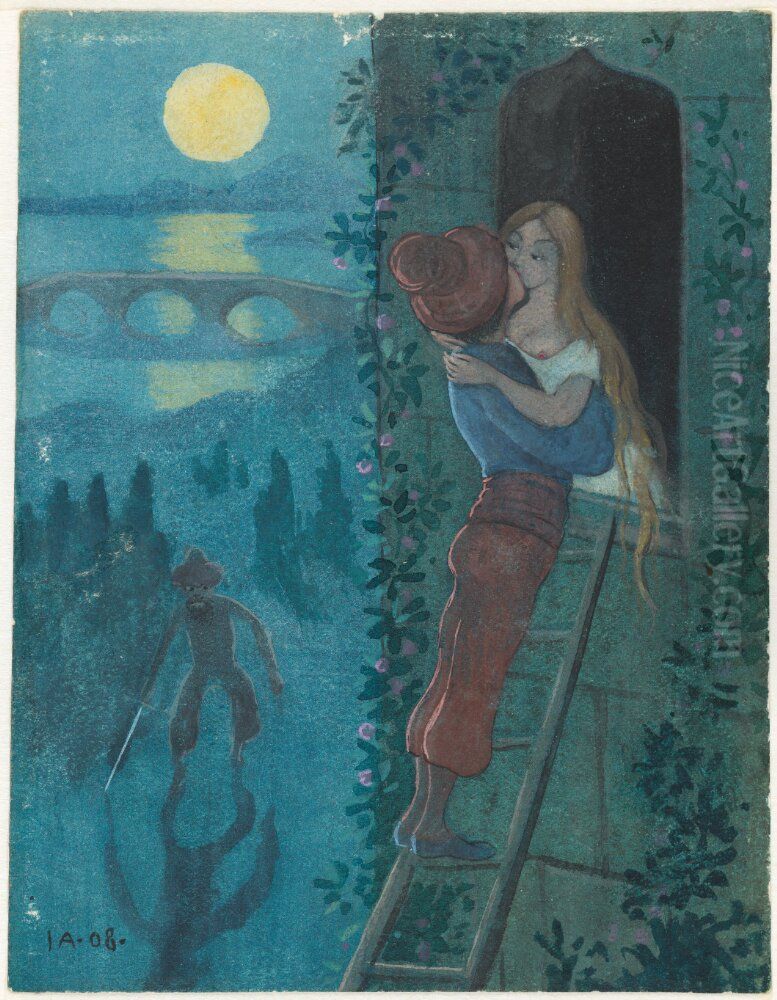 Romantik Oil Painting by Ivar Arosenius