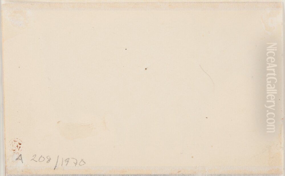 Ett par oxar med ok Oil Painting by Mikael Gustaf Anckarsvard