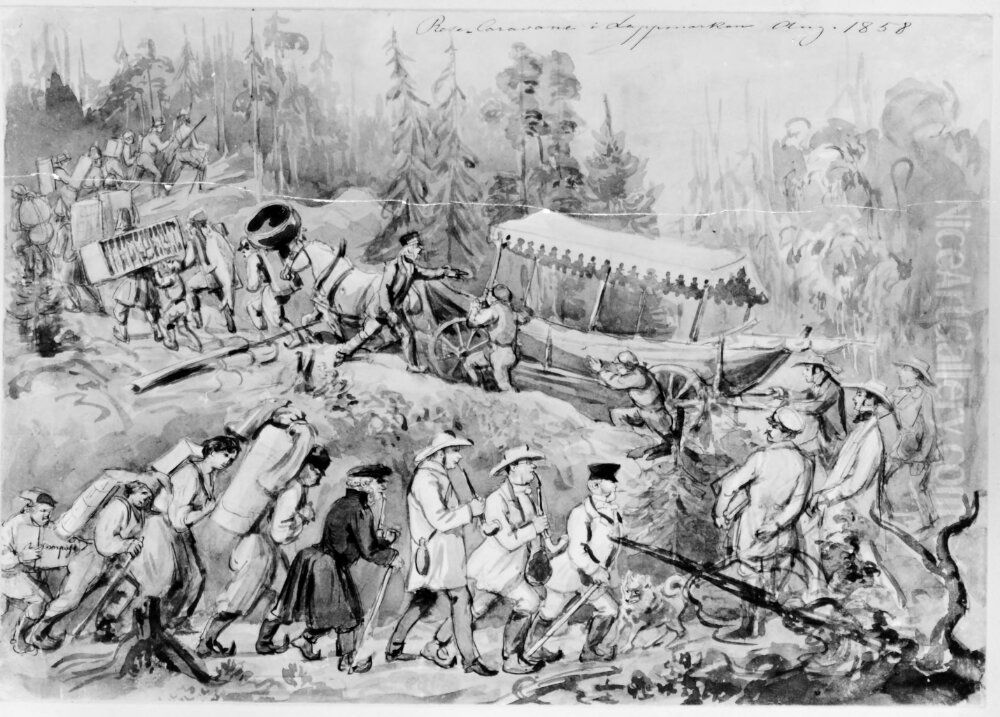 Resekaravan i Lappmarken. Skissbok 