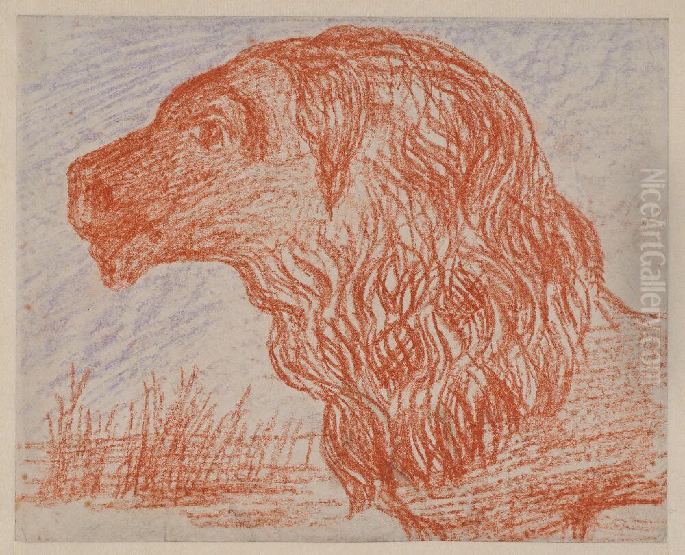 Lejonhuvud Oil Painting by Carl Fredrik Hill