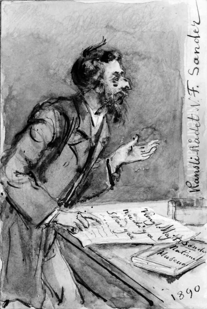 Fredrik Sander, kanslirad. Skissbok 