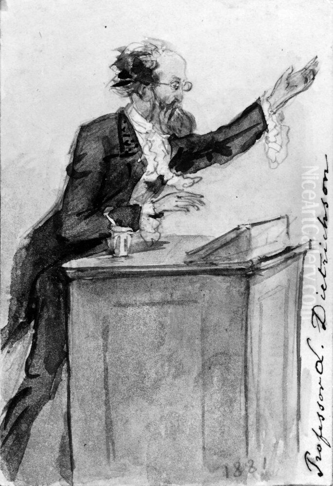 Lorentz S. Dietrichson, professor, konsthistoriker. Skissbok 