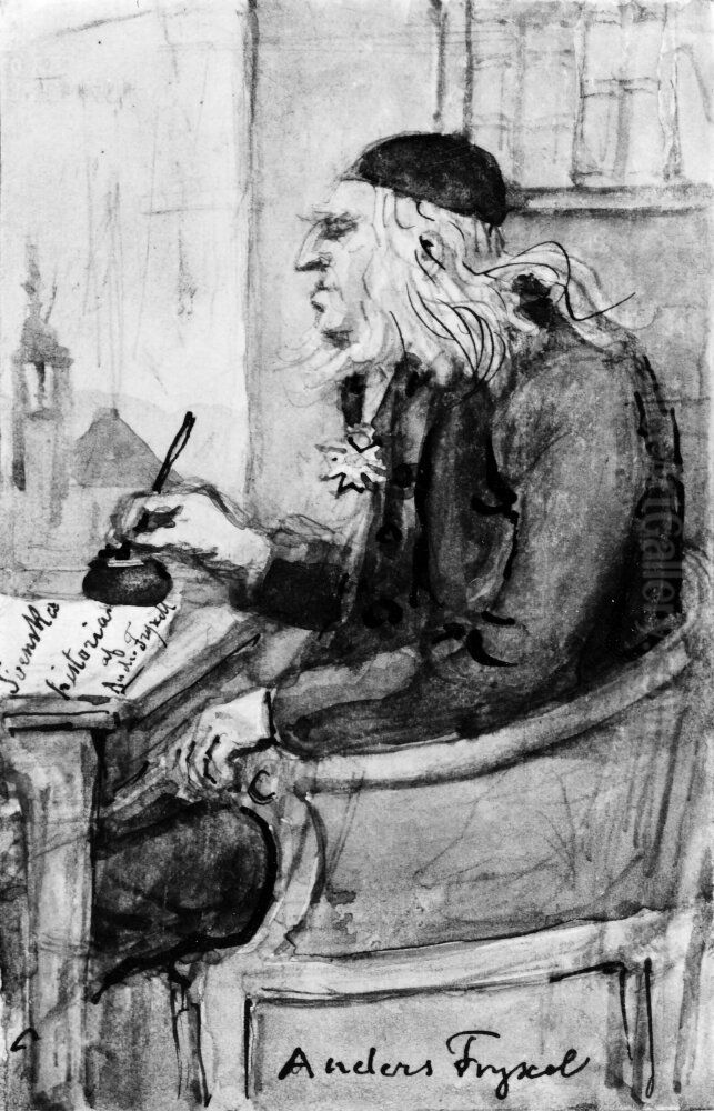 Anders Fryxell, professor, historieskrivare. Skissbok 