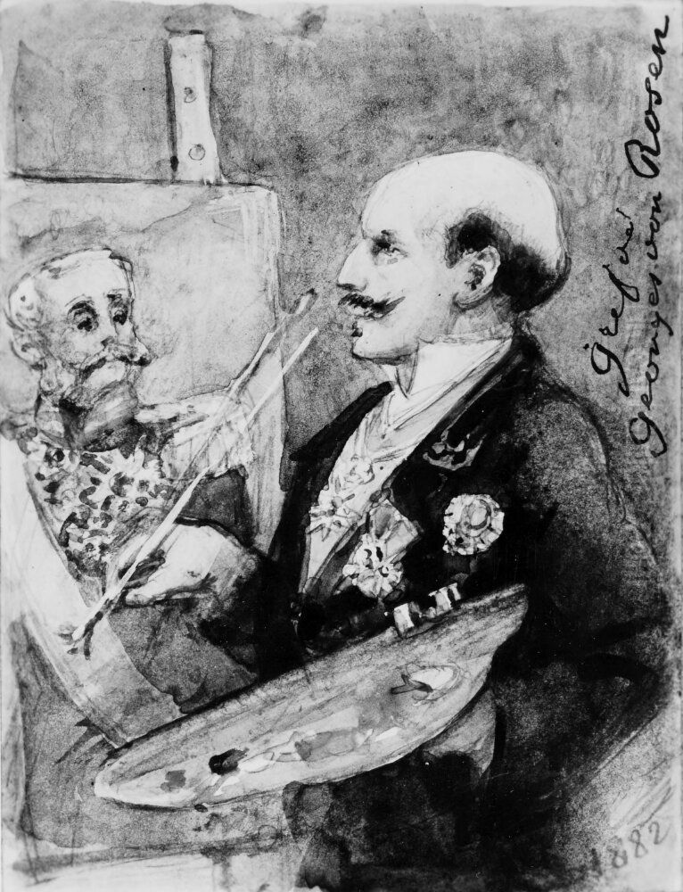 Greve Georg von Rosen, professor, malare. Skissbok 