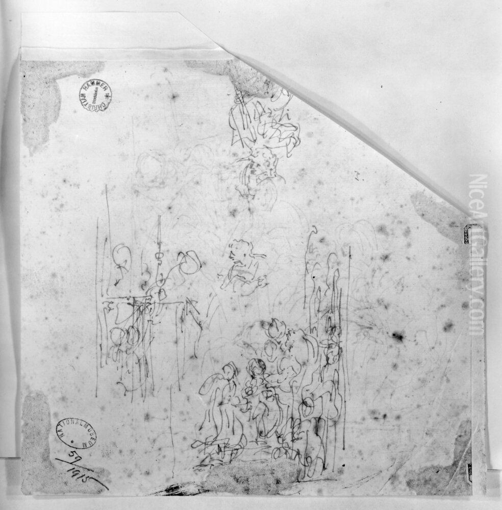 Fredrik Waern, finansminister, president. Skissbok 