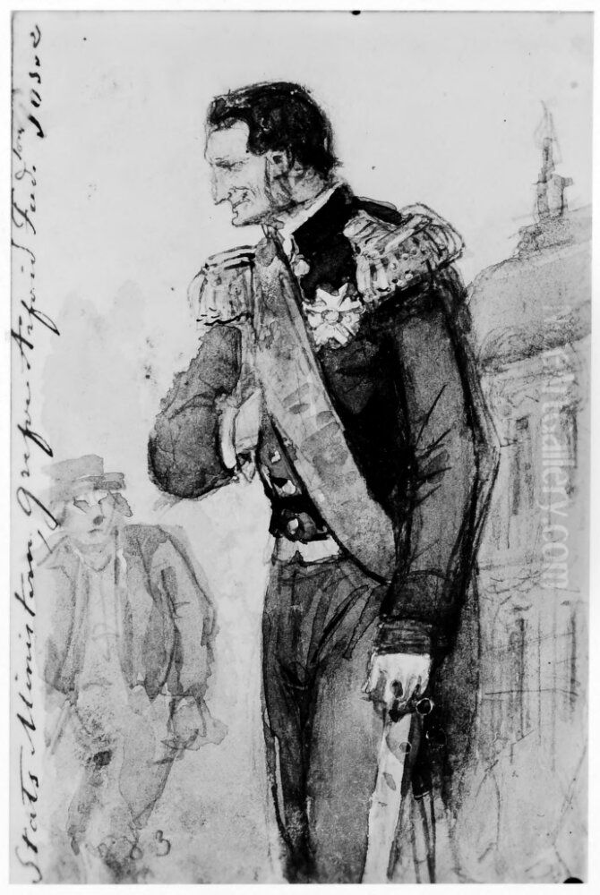 Greve Arvid Posse, statsminister. Skissbok 