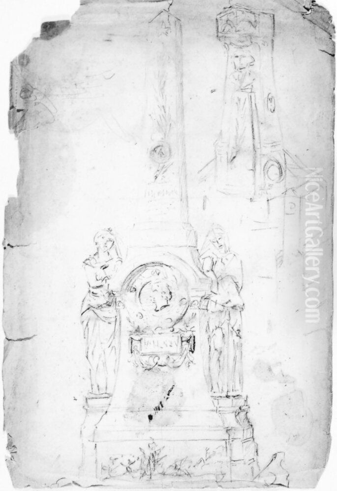 Skissbok. Huvudsakligen skulpturstudier Oil Painting by Per Hasselberg