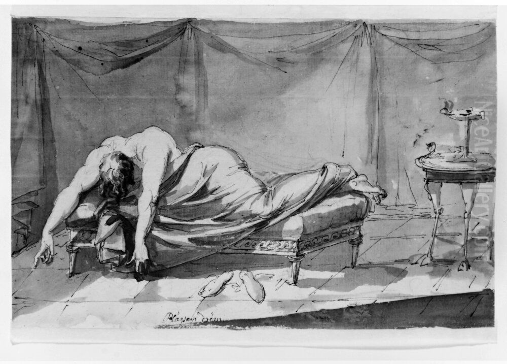 A Disturbing dream Oil Painting by Johan Tobias Sergel