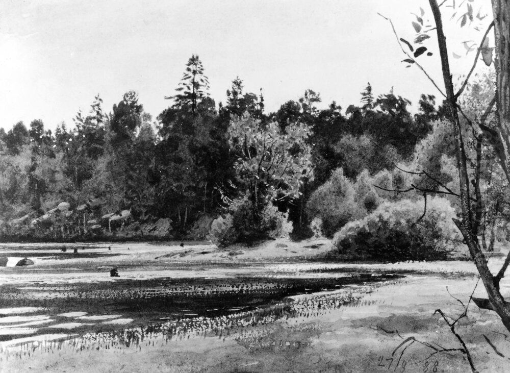 Strandlandskap Oil Painting by Albert Theodor Gellerstedt