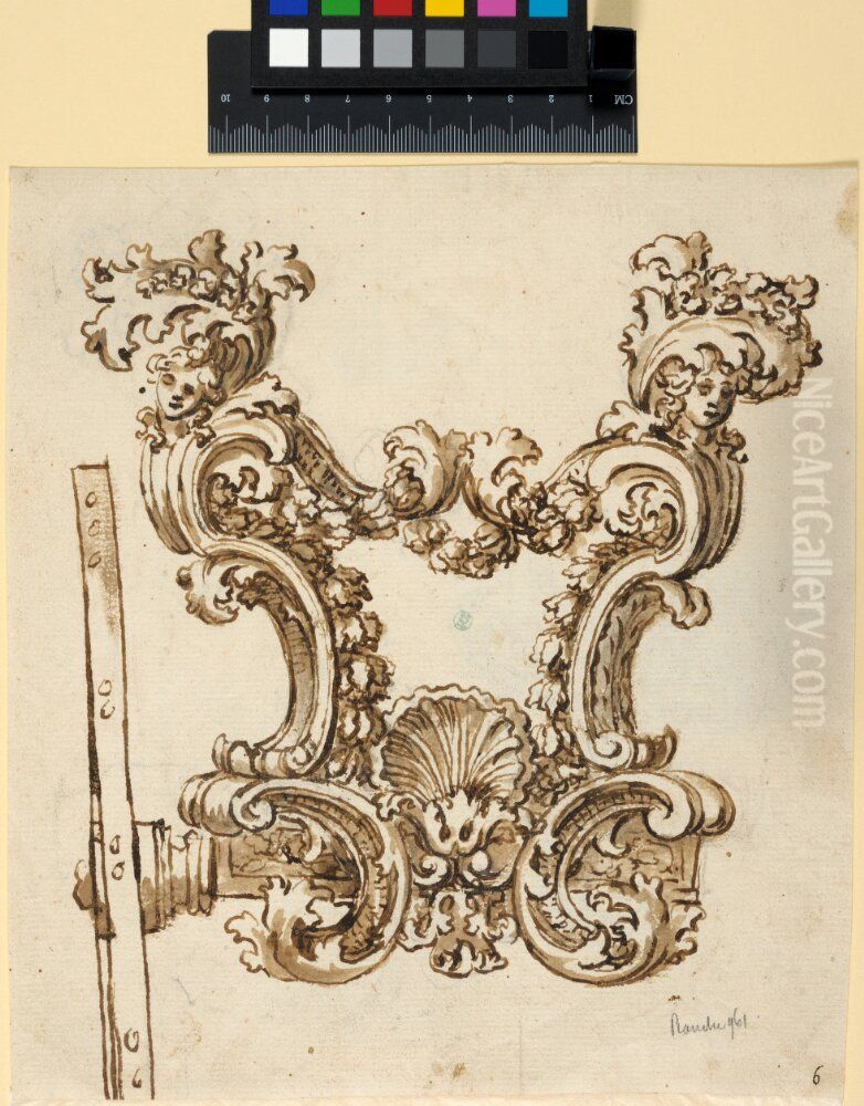 Rear Frame of Couch, with One Wheel Left Out Oil Painting by Ciro Ferri