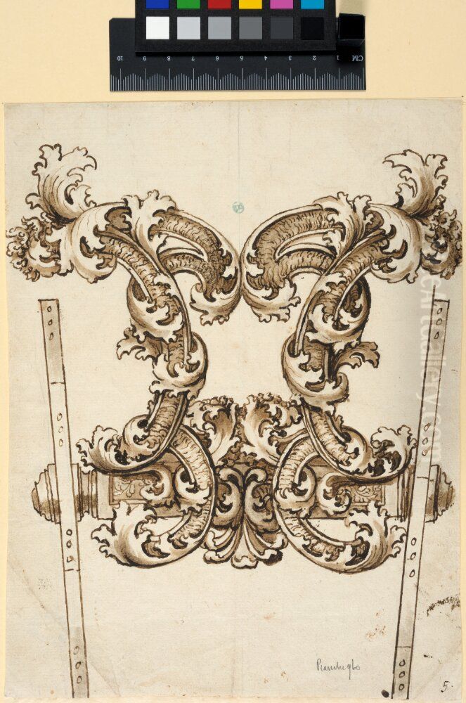 Rear Frame of a Couch Oil Painting by Ciro Ferri