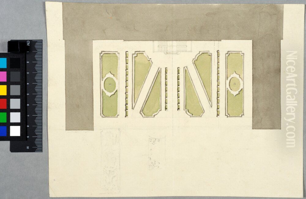 Proposal for the Parterre of the Logarden Garden at the Royal Palace in Stockholm Oil Painting by Carl Harleman