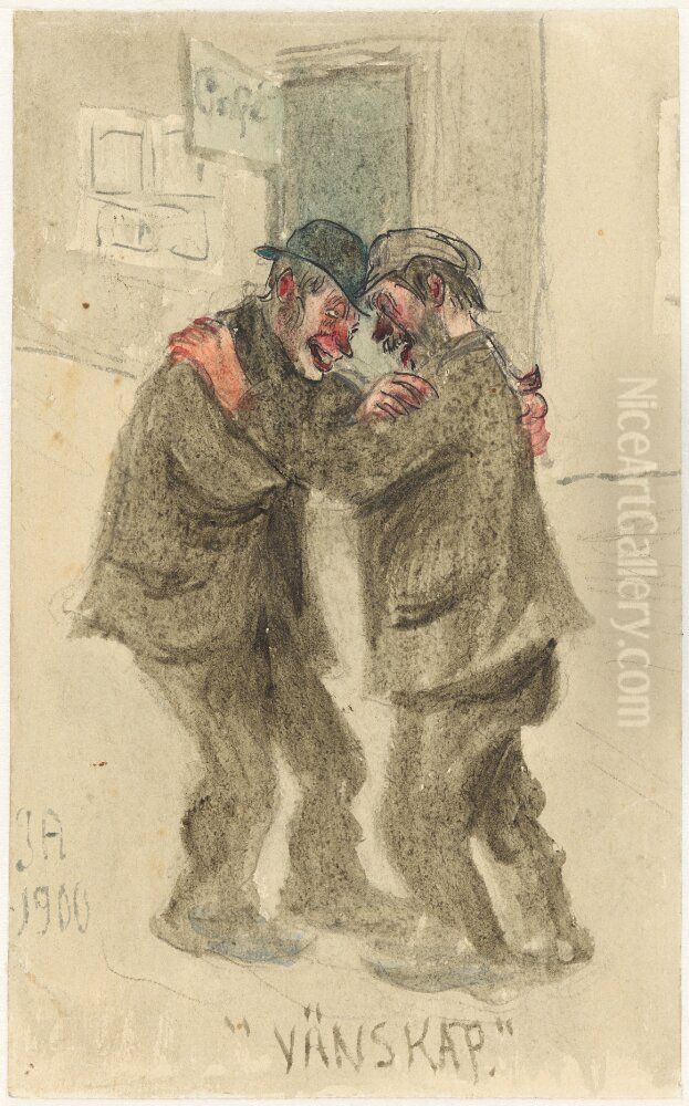 Vanskap Oil Painting by Ivar Arosenius