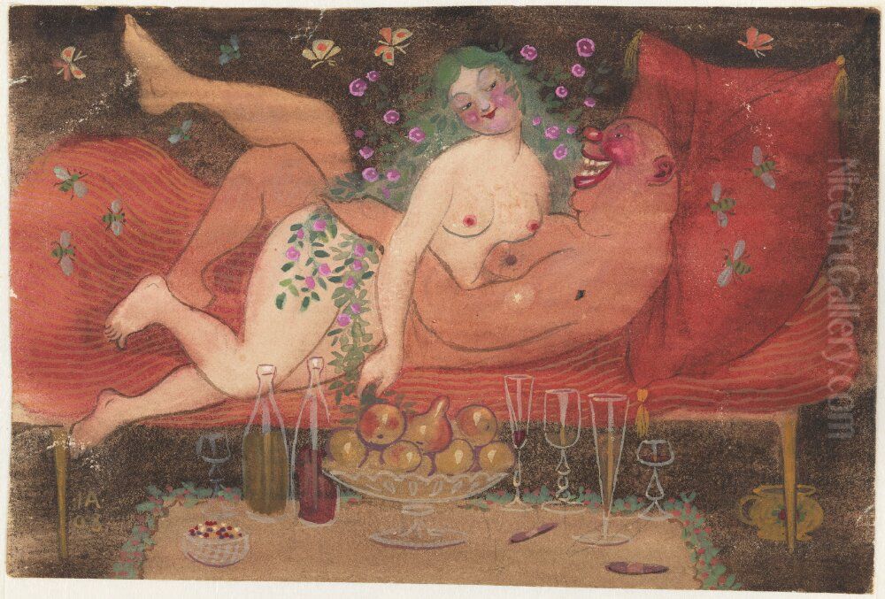 Vallust Oil Painting by Ivar Arosenius