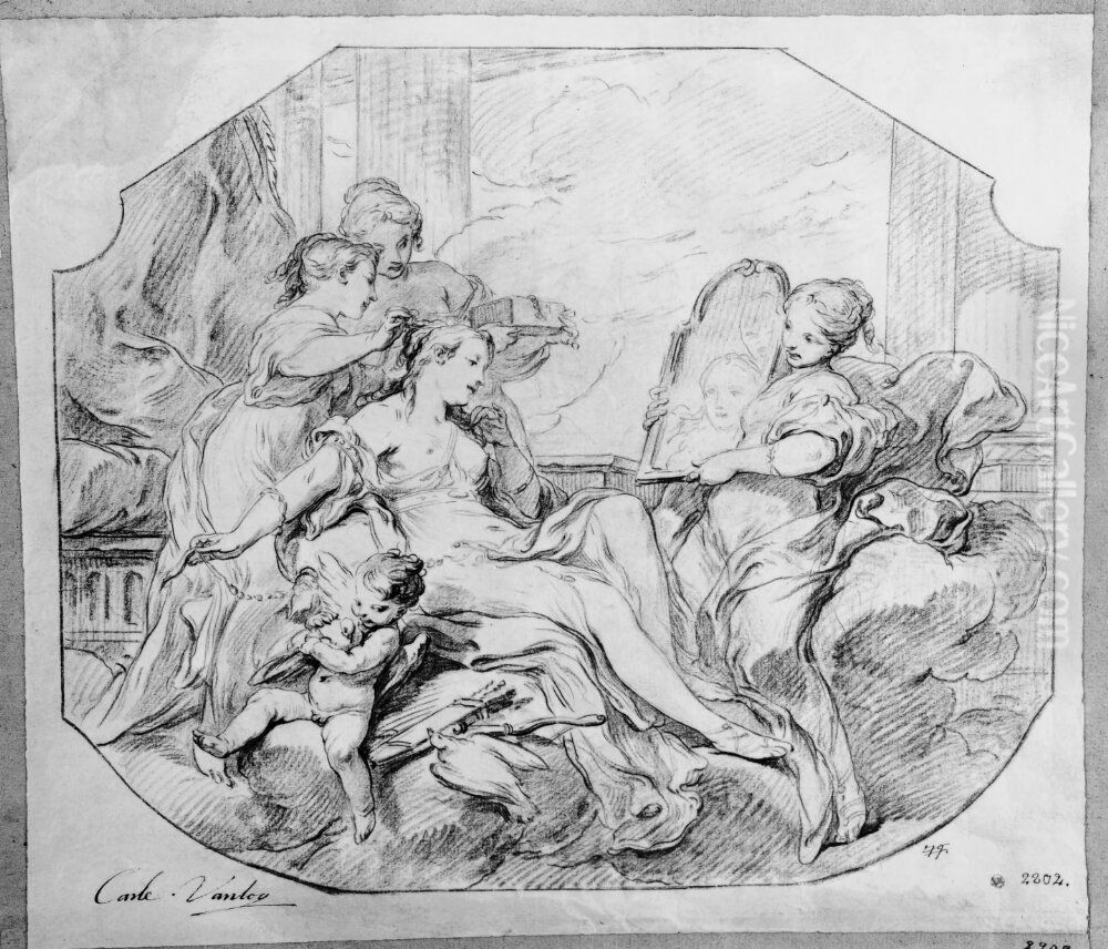 Venus vid sin toalett Oil Painting by Charles-Andre van Loo