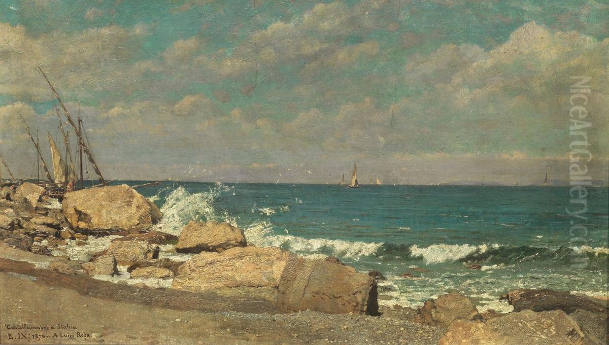 Castellammare di Stabia Oil Painting by Luigi Nono